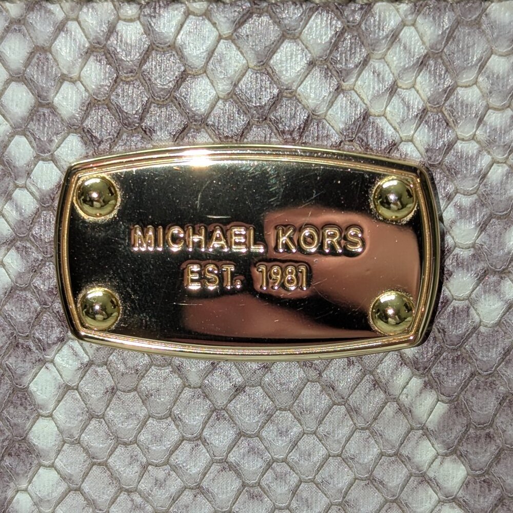 Michael Michael Kors Python Embossed Tote. Euc! - image 2